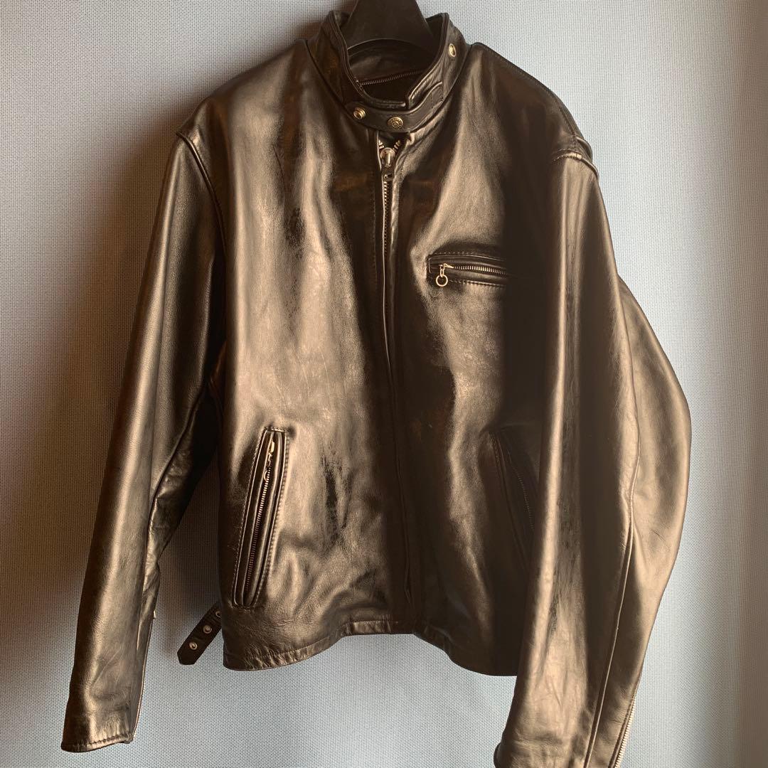 Schott レザーシングルライダース 美品 サイズ42 USA製ヴィンテージ