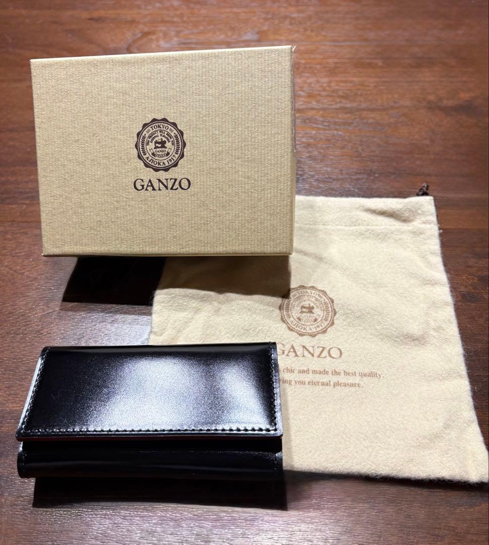 GANZO ブラック レザー キーケース