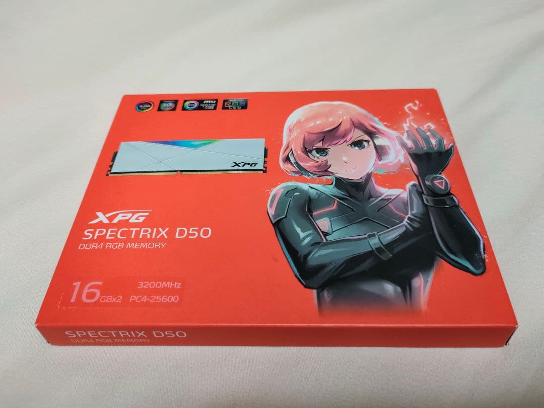 XPG SPECTRIX D50 計32GB DDR4-3200MHz メモリー