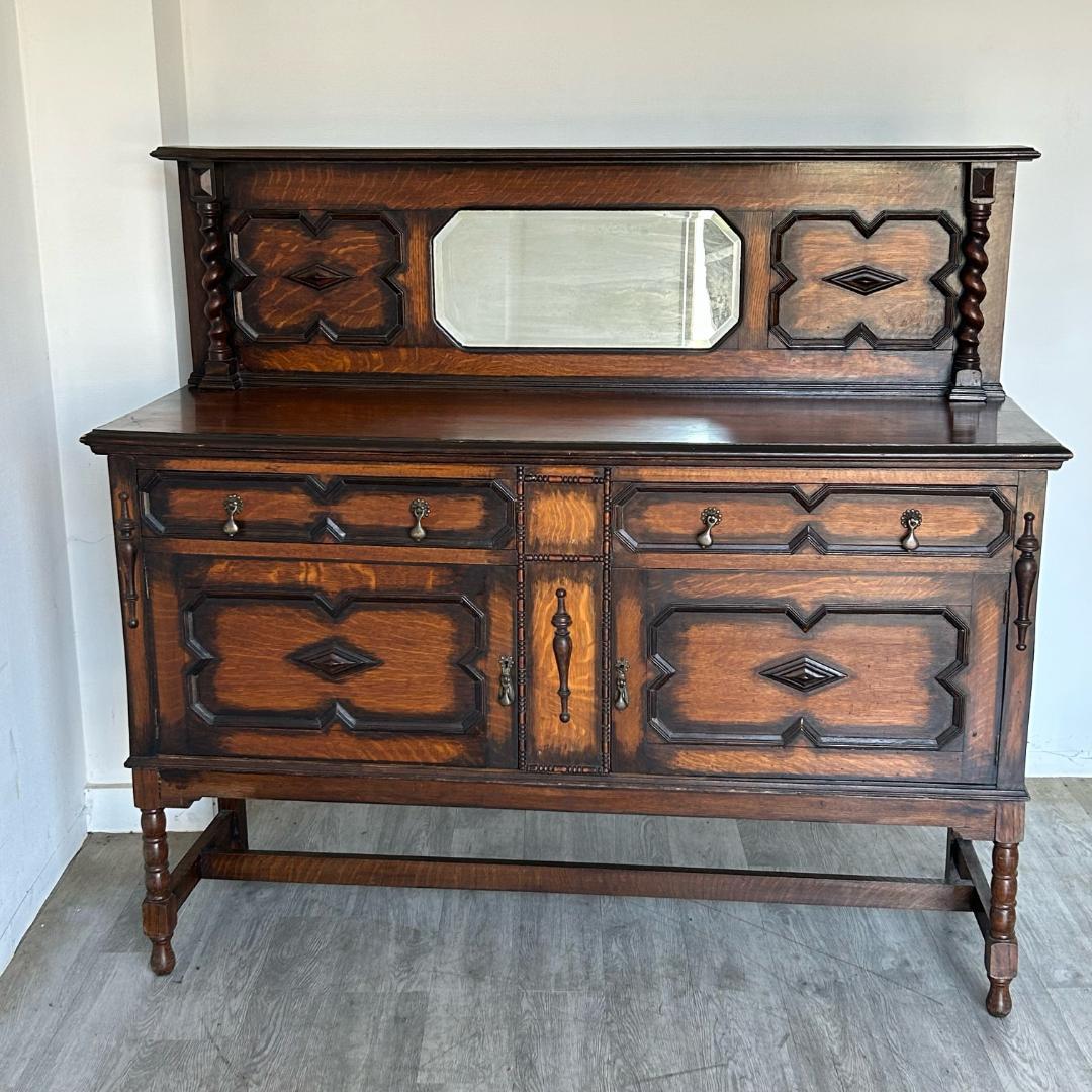 イギリス アンティーク 家具 ミラーバックサイドボード 1930年頃 611A