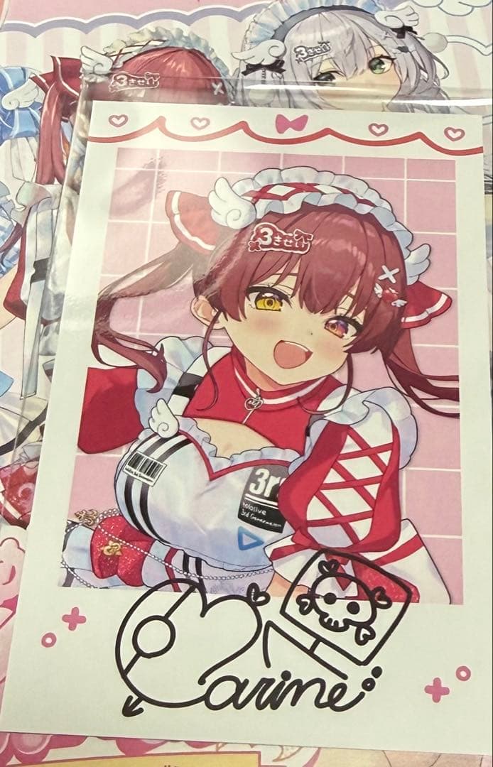 宝鐘マリン　きゅるるん大作戦　複製サイン付き　チェキ風カード