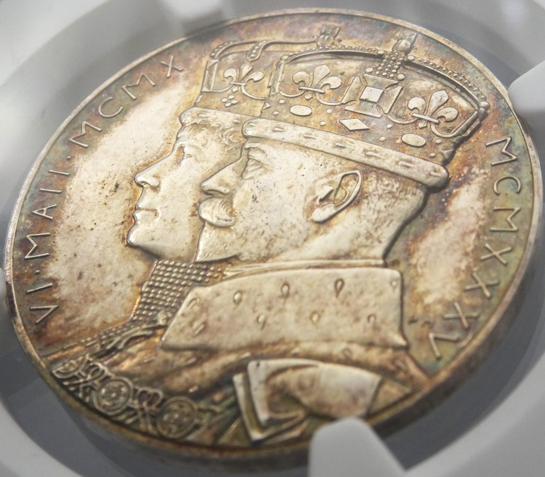 【コロネーション】イギリス　ジョージ5世　アンティーク　古銭 シルバー