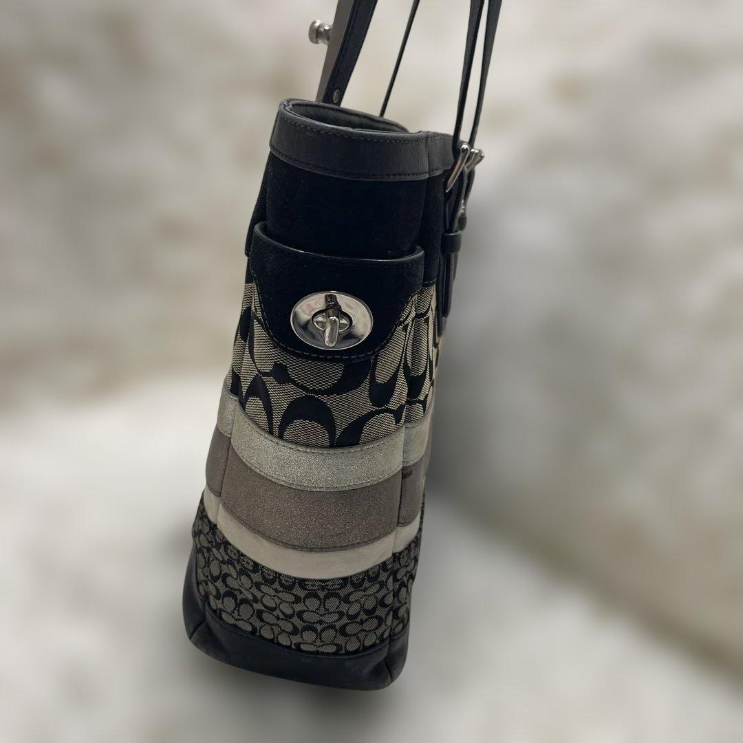 良品 COACH コーチ トートバッグ シグネチャー ブラウン 11529