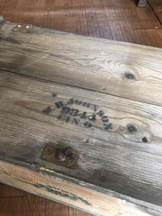 アンティーク　ビンテージ　ミリタリー　ボックス　木箱