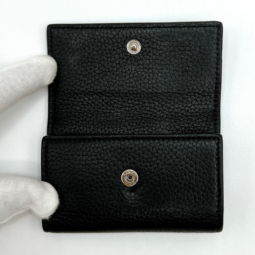 グッチ GUCCI 6連 キーケース ブラック レザー GGメタル 473924