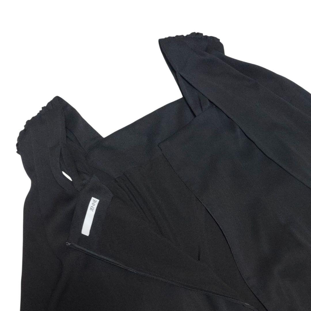 極美品✨JENNE　ショルダーベールドレス　希少L　ブラック