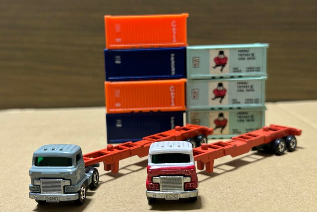 ロングトミカ 日野 海上コンテナ運搬車 2台セット