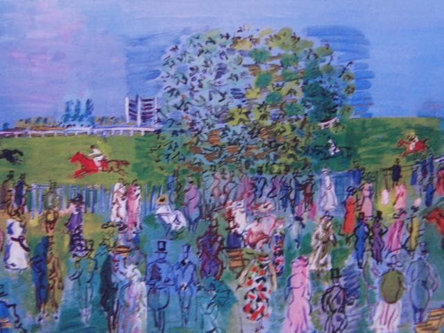 ラウル・デュフィ「アスコット競馬場・王室敷地」、希少画集画、状態良好