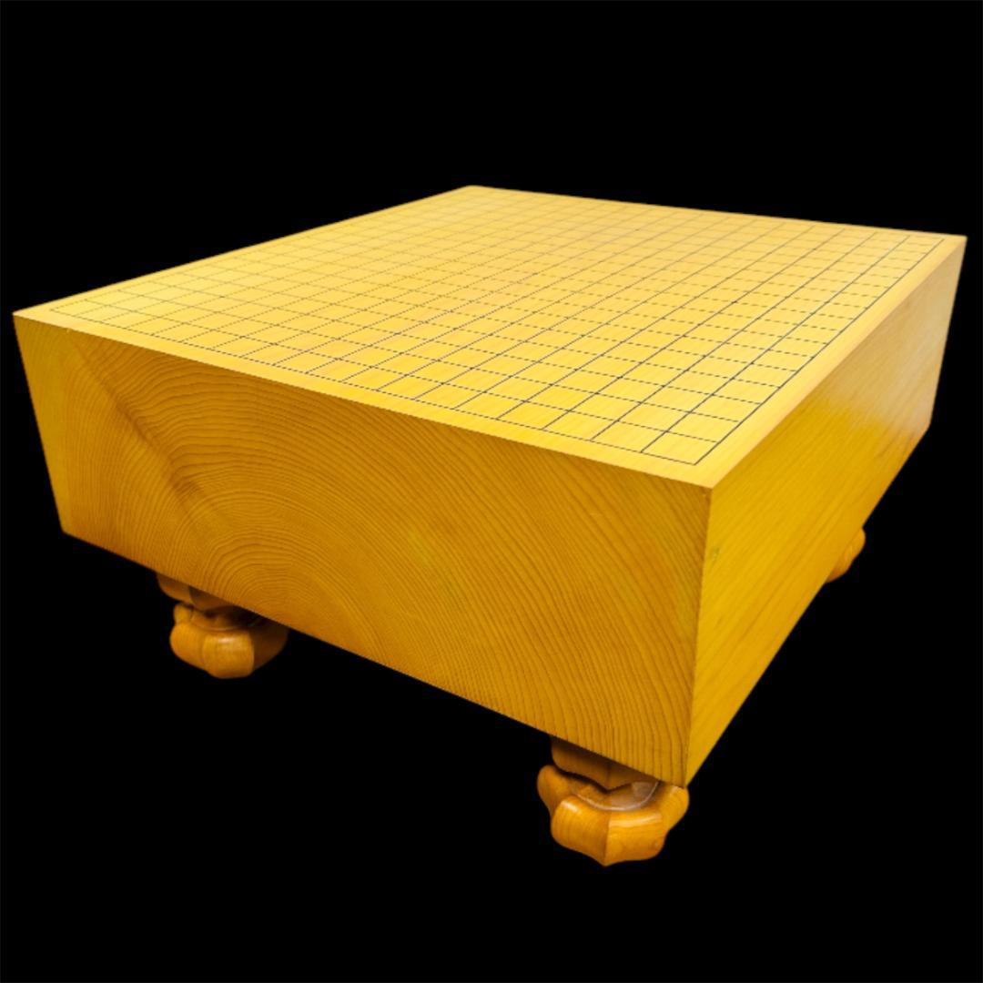 【本榧】脚付碁盤 4.6寸 板目 木表 囲碁 ヘソ有り 19路盤 13kg