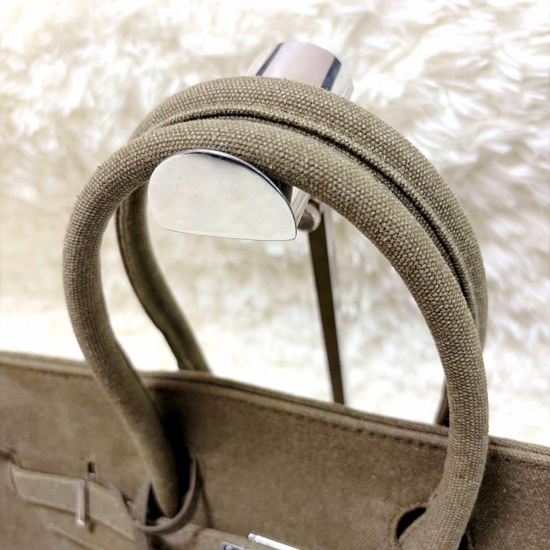 美品⭐︎ヴィンテージ加工 birkin型 オリーブ カーキ キャンパス ミリタリー