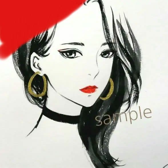 専用　原画　絵画　水彩画　ドローイング　美人画