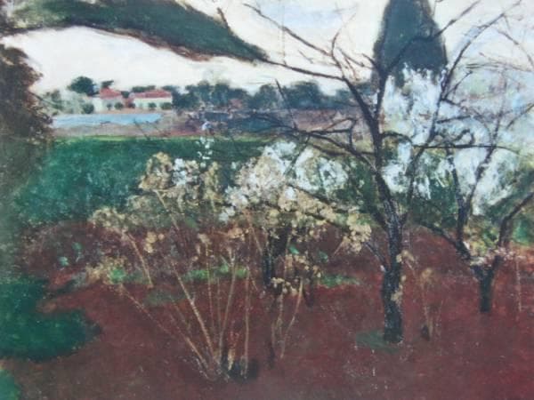 寺内萬治郎、梅咲く頃、800部限定大判画集画、新品額装