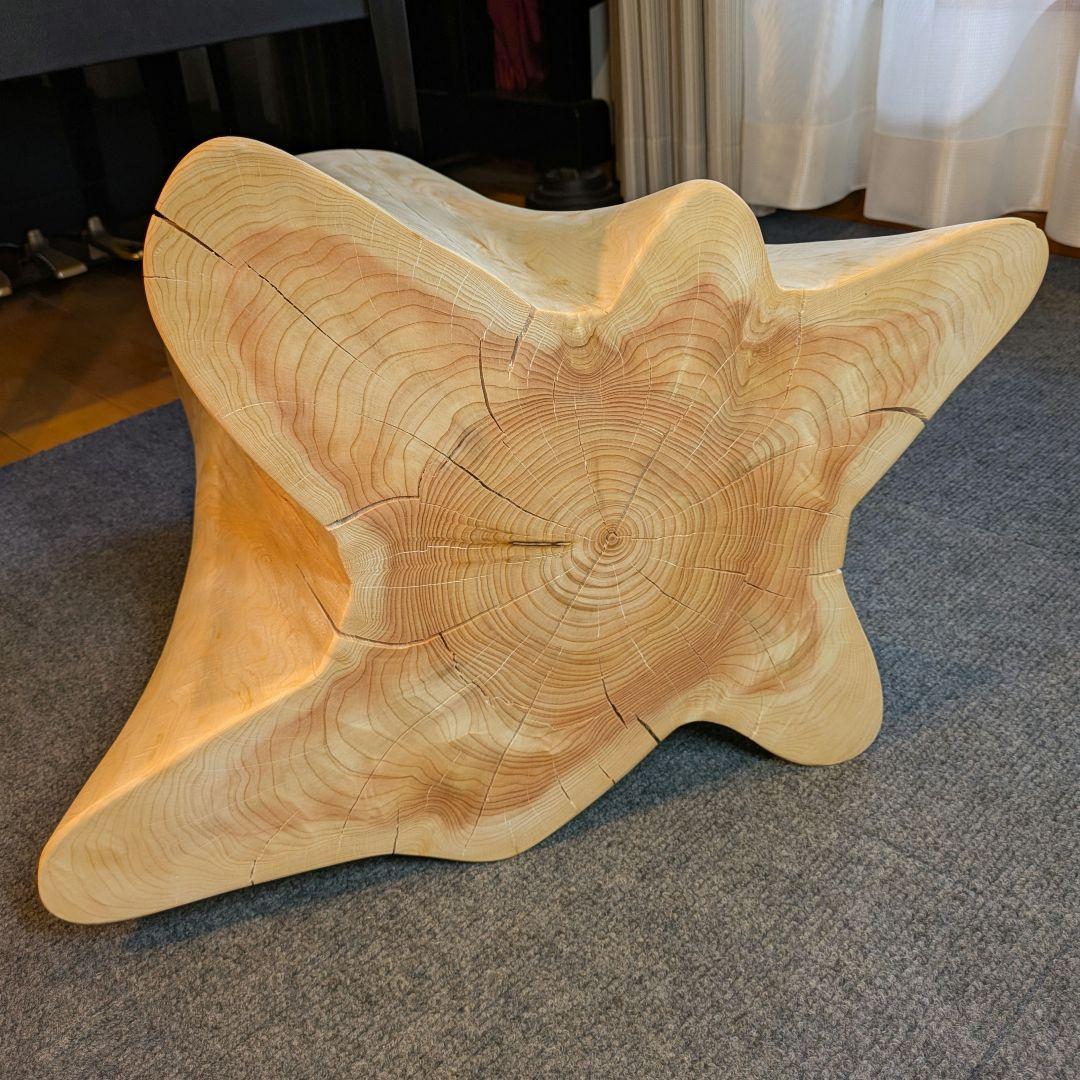 檜　大型　切り株　丸太　椅子　スツール　高さ約44.5㎝