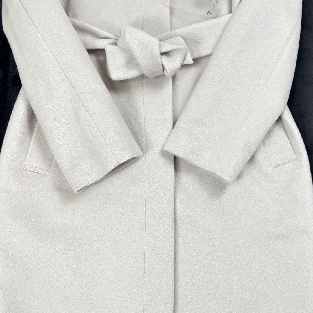 ボッシュ✨新品未使用 フォックスファー付チェスターコート カシミヤ混 サイズ38