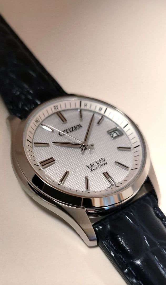 美品　シチズン　EXCEED　エコドライブ電波時計　EAG74-2941