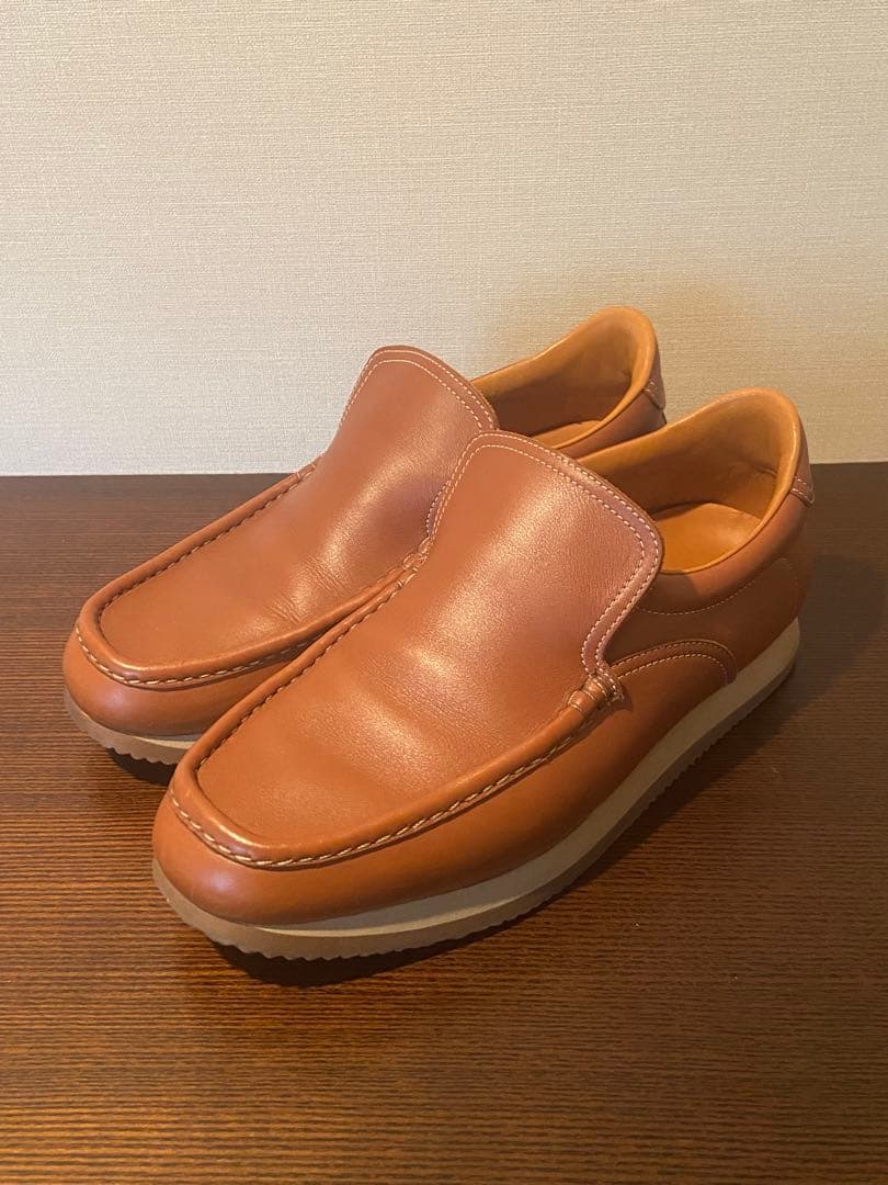 HERMES TURBO エルメス ターボ 茶 スリッポン 靴 レザー