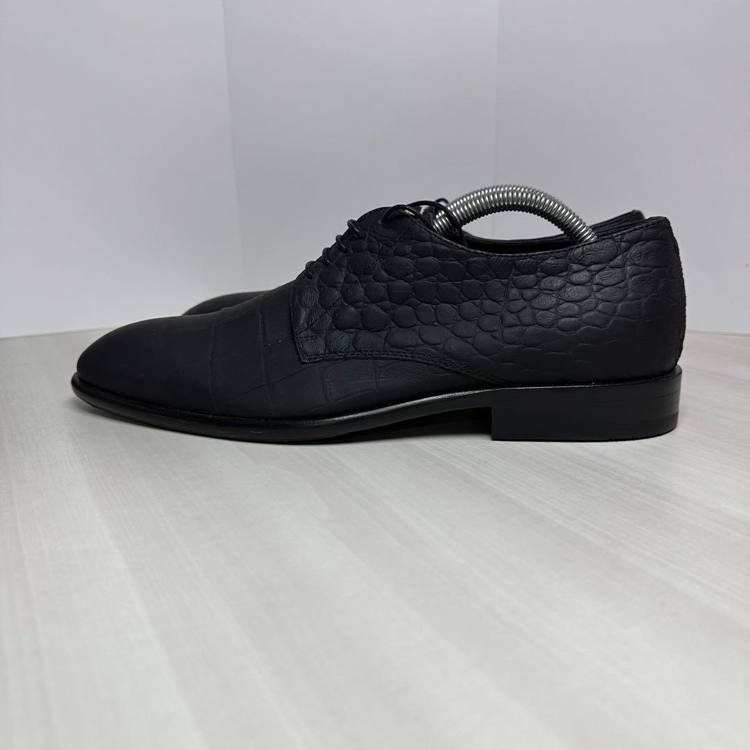 新品未使用☆giovanni conti☆革靴☆クロコ型押し☆ブラック☆41