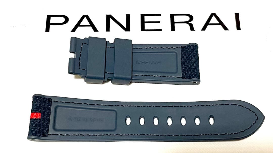 パネライ純正 ルナロッサブルーストラップ 24mm MXE0Q5ZK