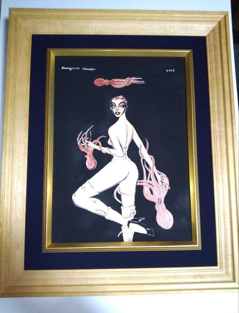 金子國義、絵画、油彩4F満潮2005額縁、肉筆、佐伯祐三、鴨居玲、片岡球子。