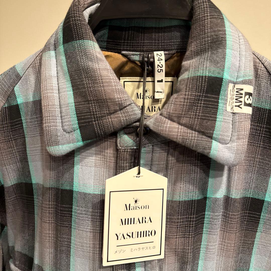 か*ま様 ミハラヤスヒロ　2024AW オーバーサイズパテッドチェックジャケット
