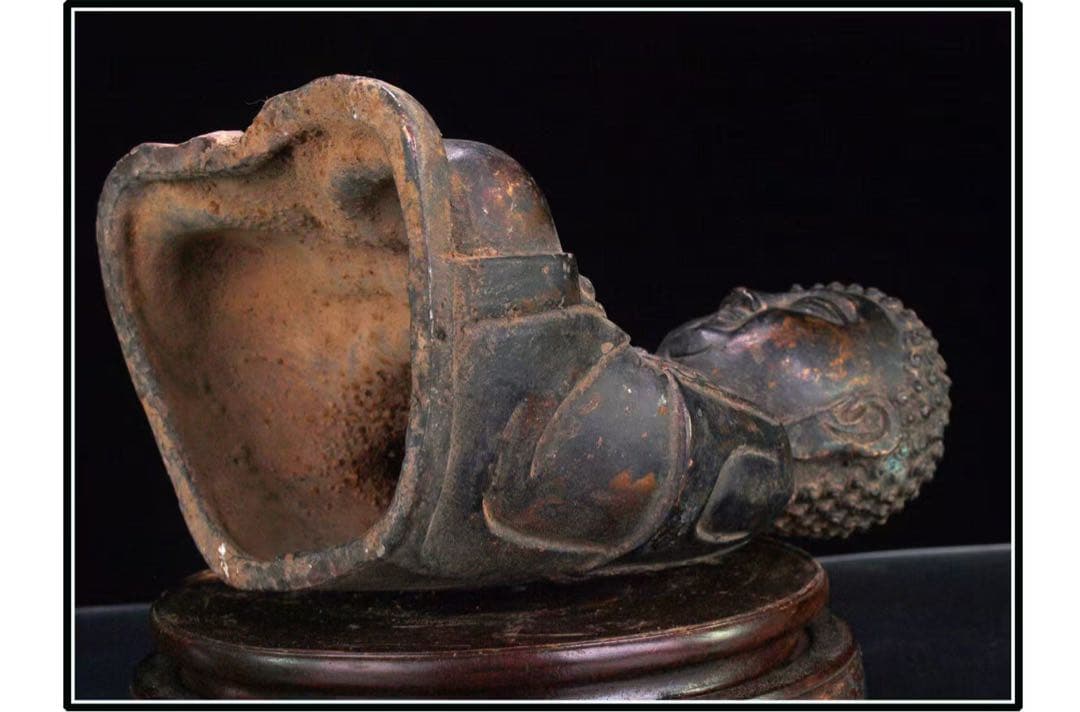 民間仕入れ品　美術館級中国明時代　銅製子如来様※激安骨董品G1145A12-2