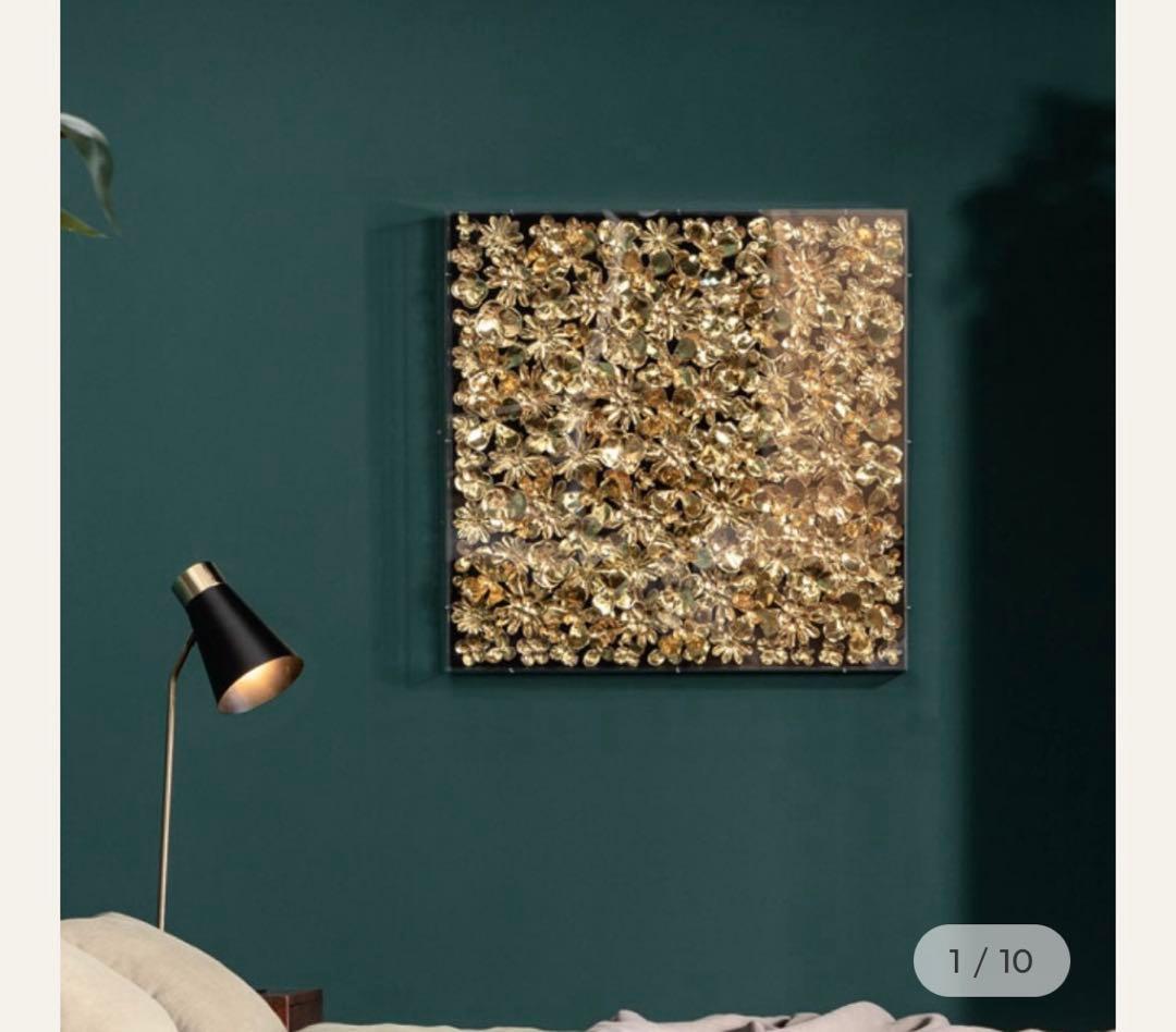 KARE ゴールドフラワー デコフレーム 60×60cm