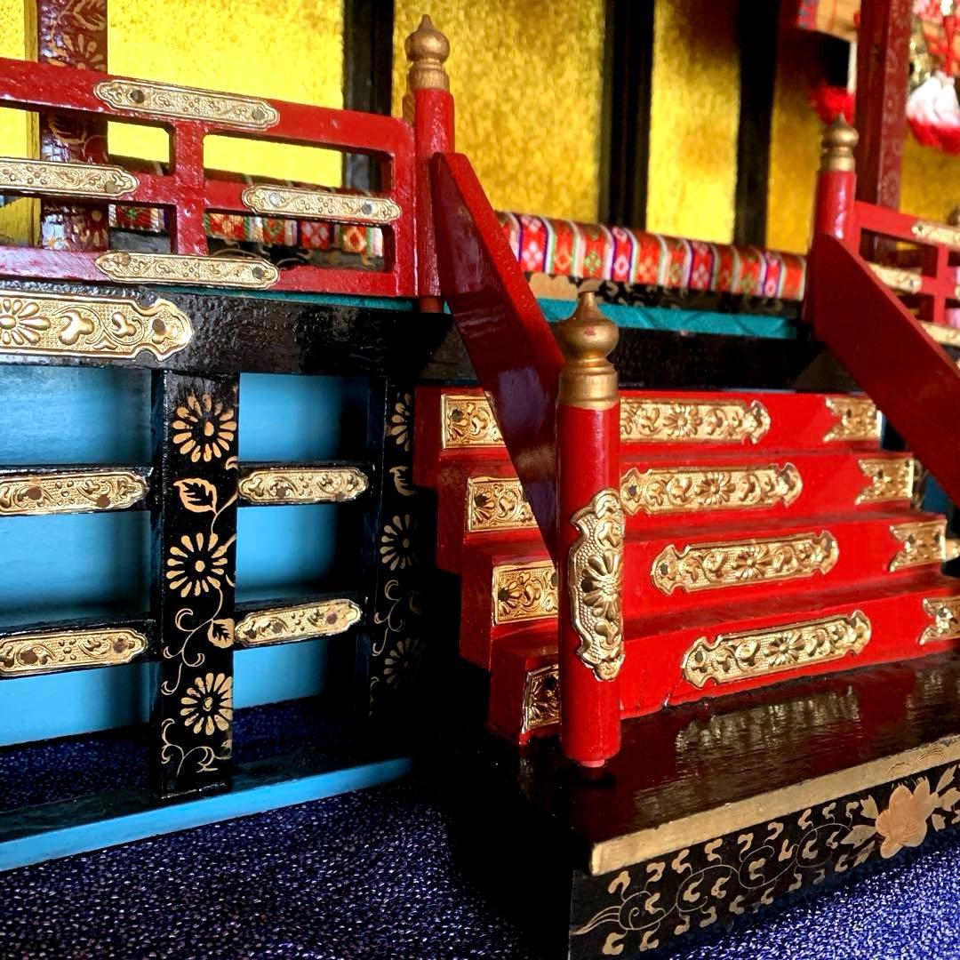 雛御殿 70cm×75cm アンティーク 木製 レトロ　ヴィンテージ