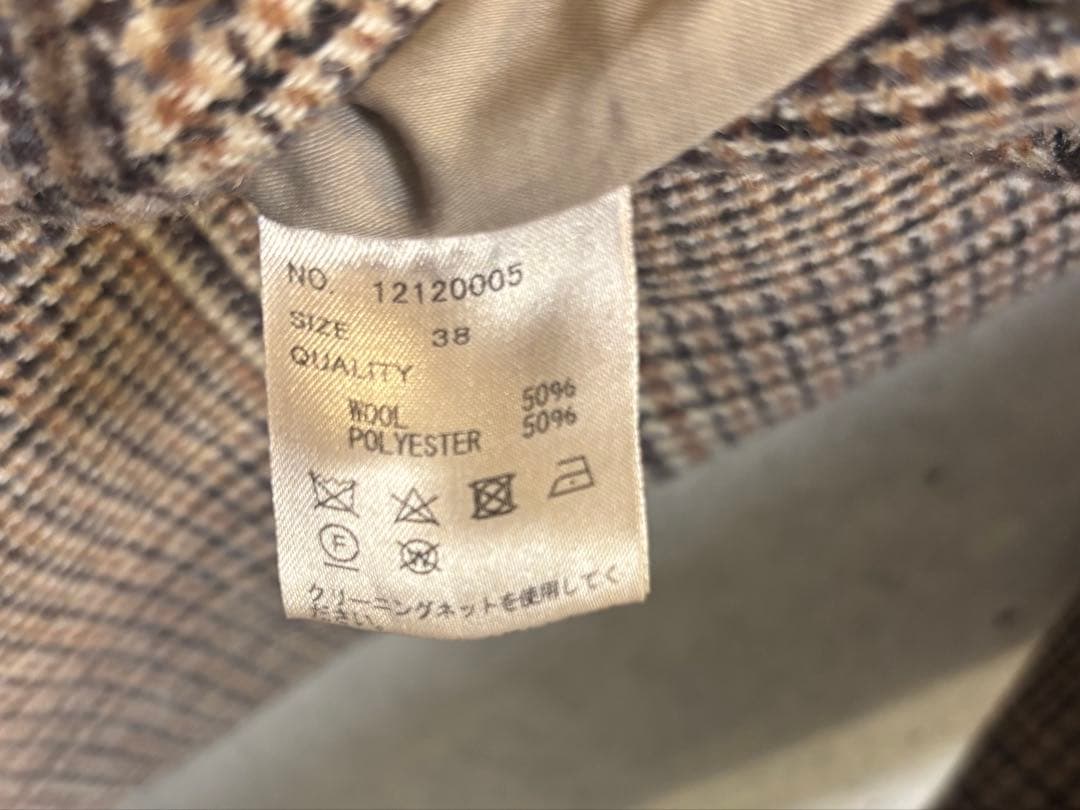 TODAYFUL ステンカラーチェックコート 38