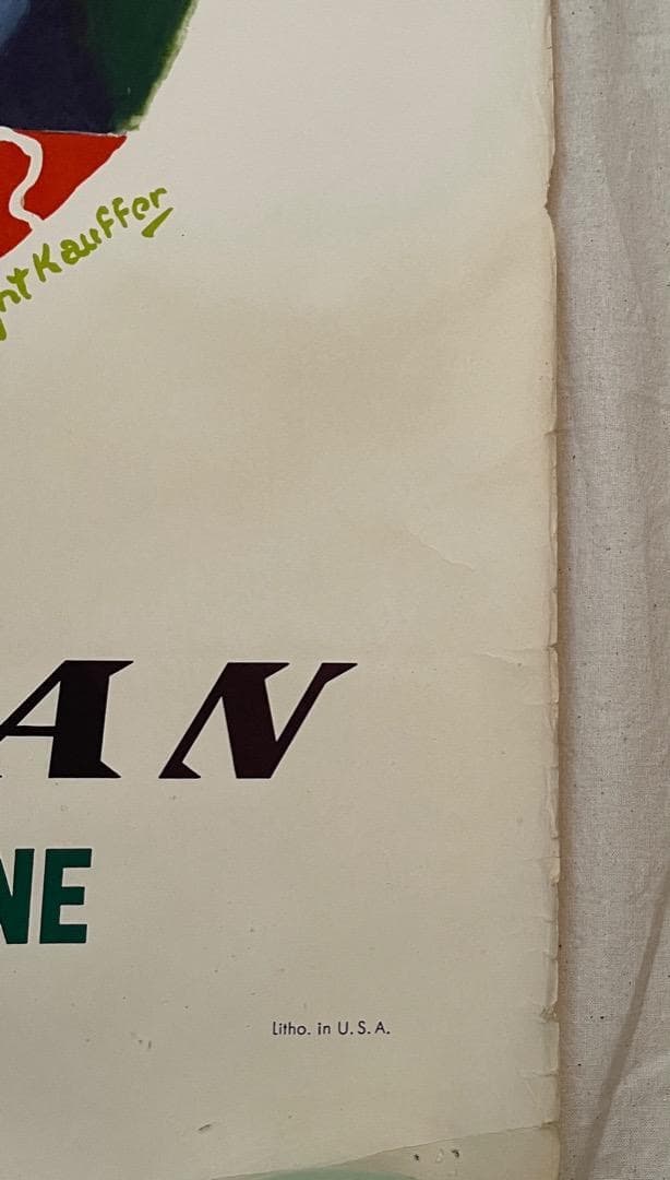 1953 パンナム エアライン　 Pan Am Airline ポスター