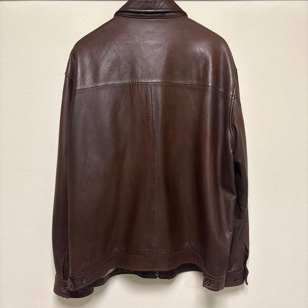 そ*た様 ラルフローレン　レザージャケット　スイングトップ　ブラウン　茶 XL