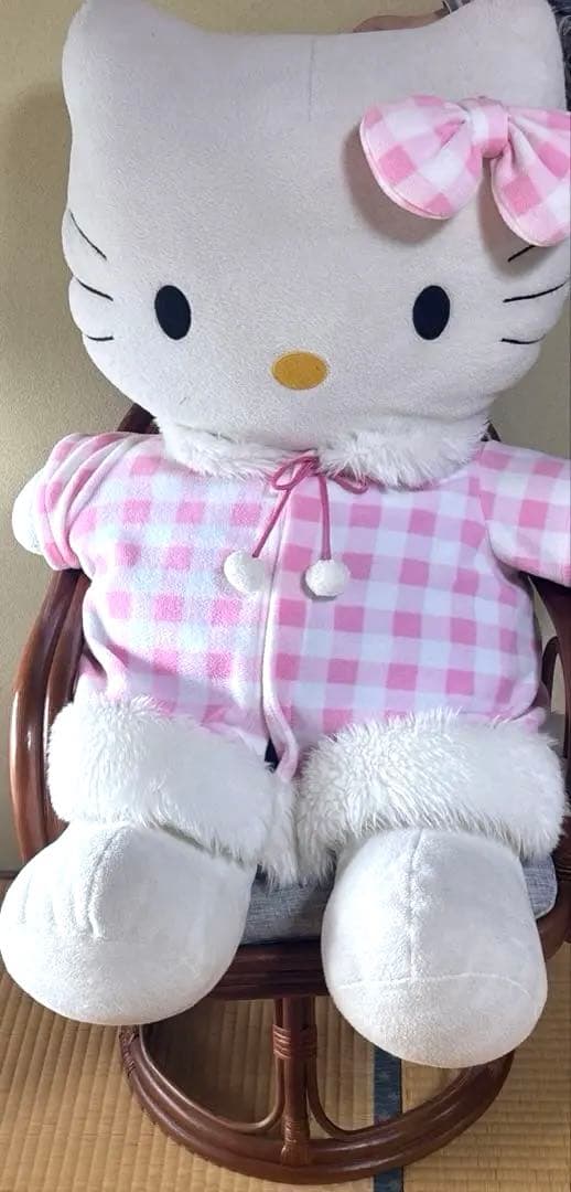 【可愛い】HELLO KITTY 90cmキティ ぬいぐるみ