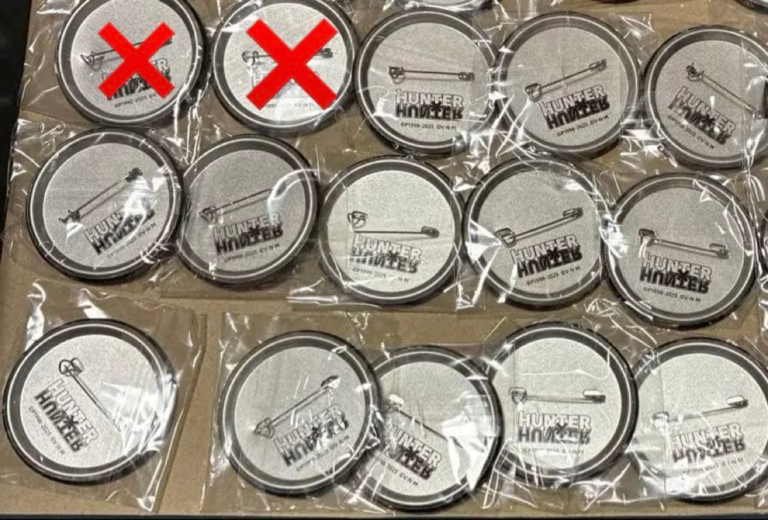 HUNTER×HUNTER キルア　中国　缶バッジ　彫金シリーズ　セット　彫金