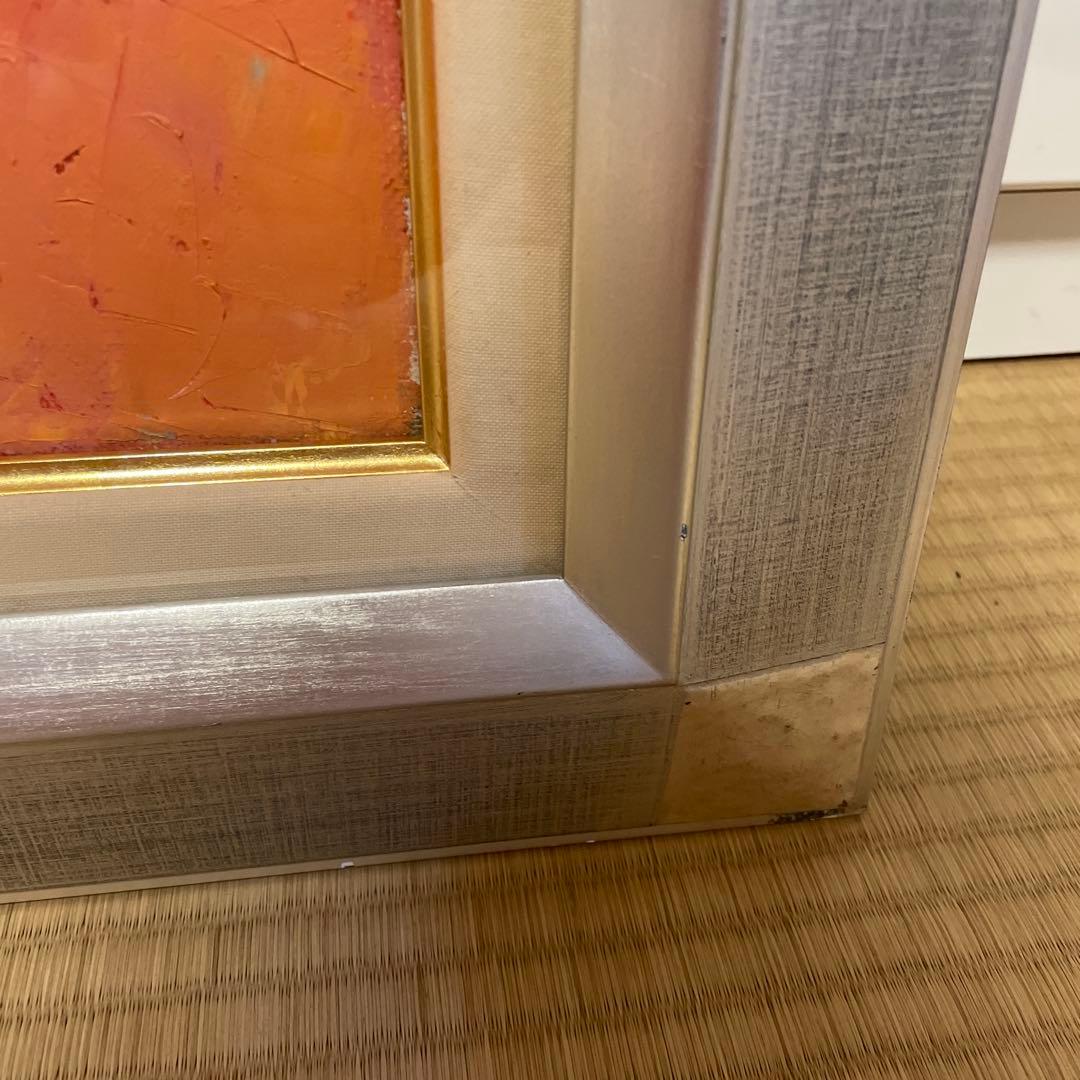 油彩画 花瓶に入った花