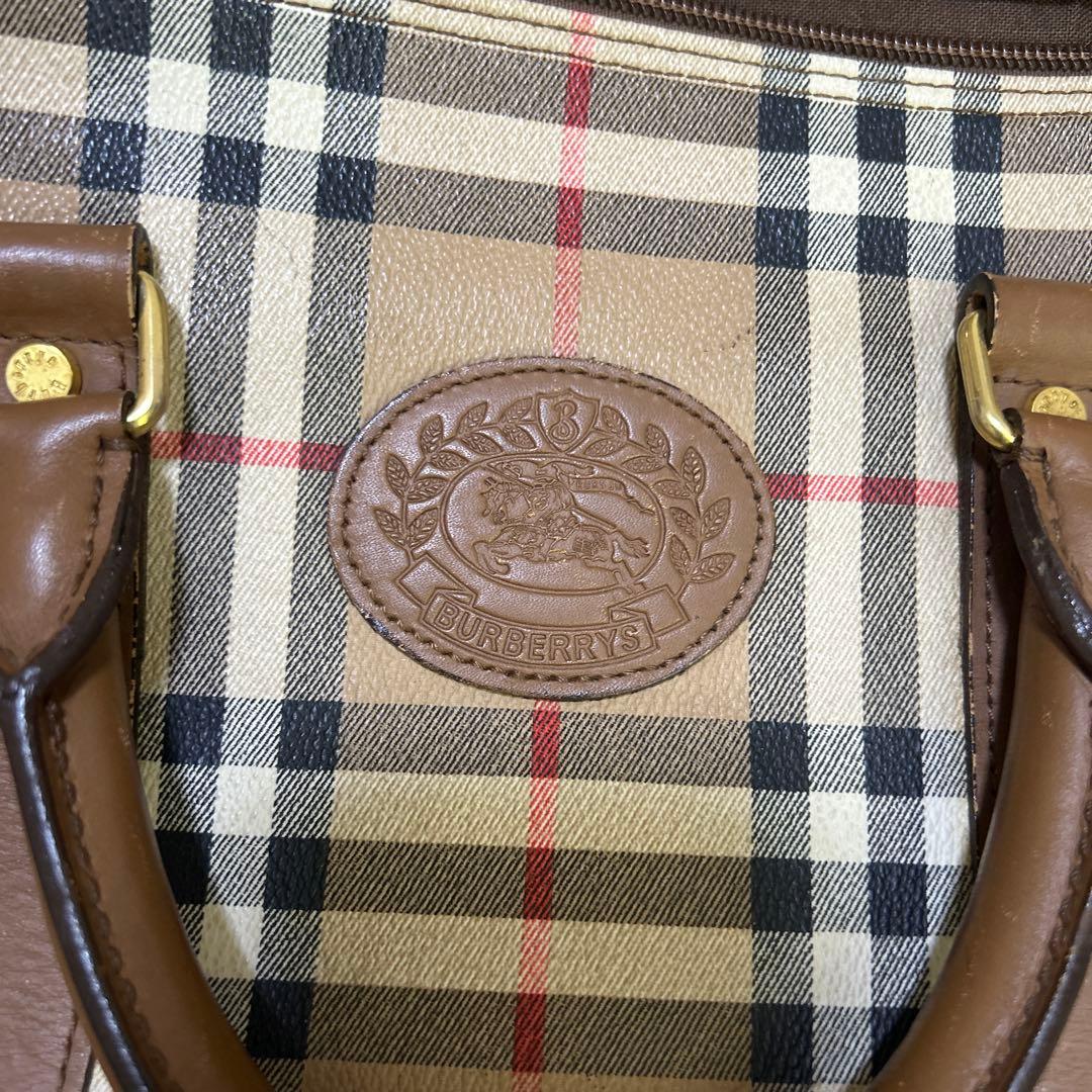 Burberry チェック柄 ボストンバッグ