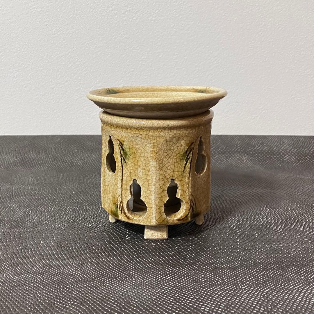 茶香炉 十角形 透かし瓢箪