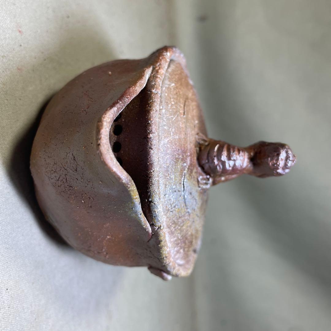 備前焼　備前手造り龍宝瓶　獅子宝瓶 在銘 ２点セット 煎茶器 急須 煎茶道具