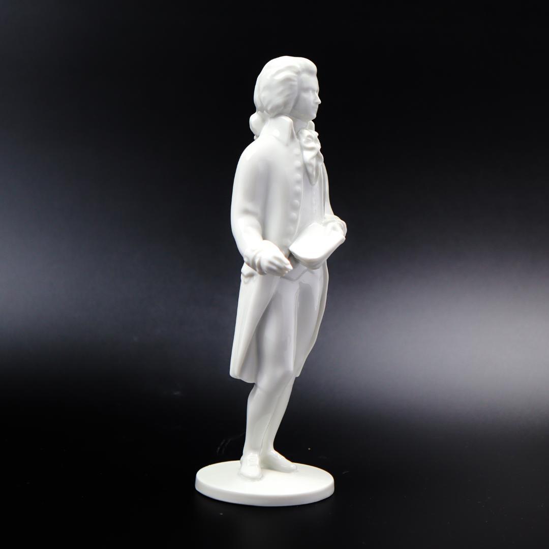AUGARTEN ホワイトポーセリン モーツァルト 23cm 置物 ケース付