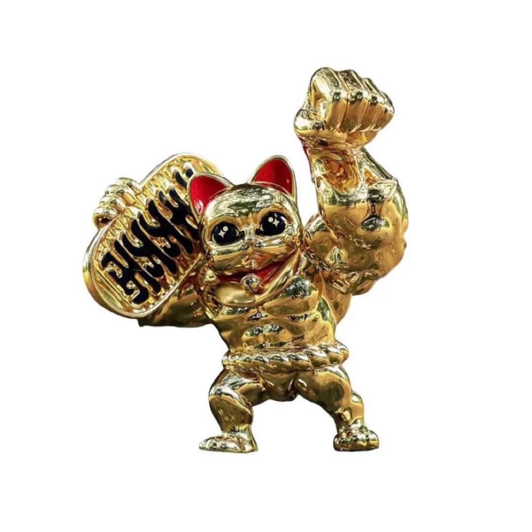 招き猫　猫力士　モレックス　千万両　筋肉猫　ゴールド　フィギュア　アートトイ