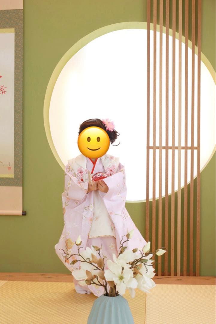 キョウエツ 七五三 3歳 女の子 着物 被布 小物 フルセット 薄紫