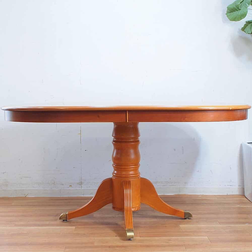 イタリアンクラシック 象嵌細工 ダイニングテーブル 楕円 クラシカル