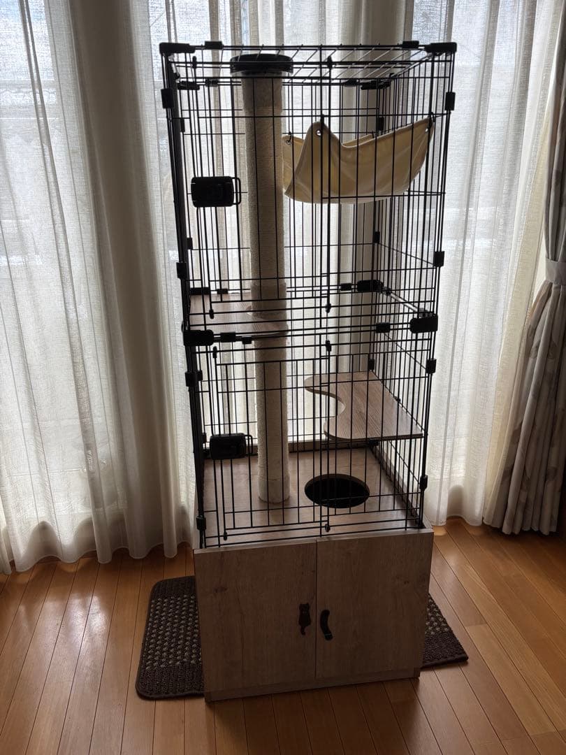 キャットケージ 多層タイプ ハンモック付き