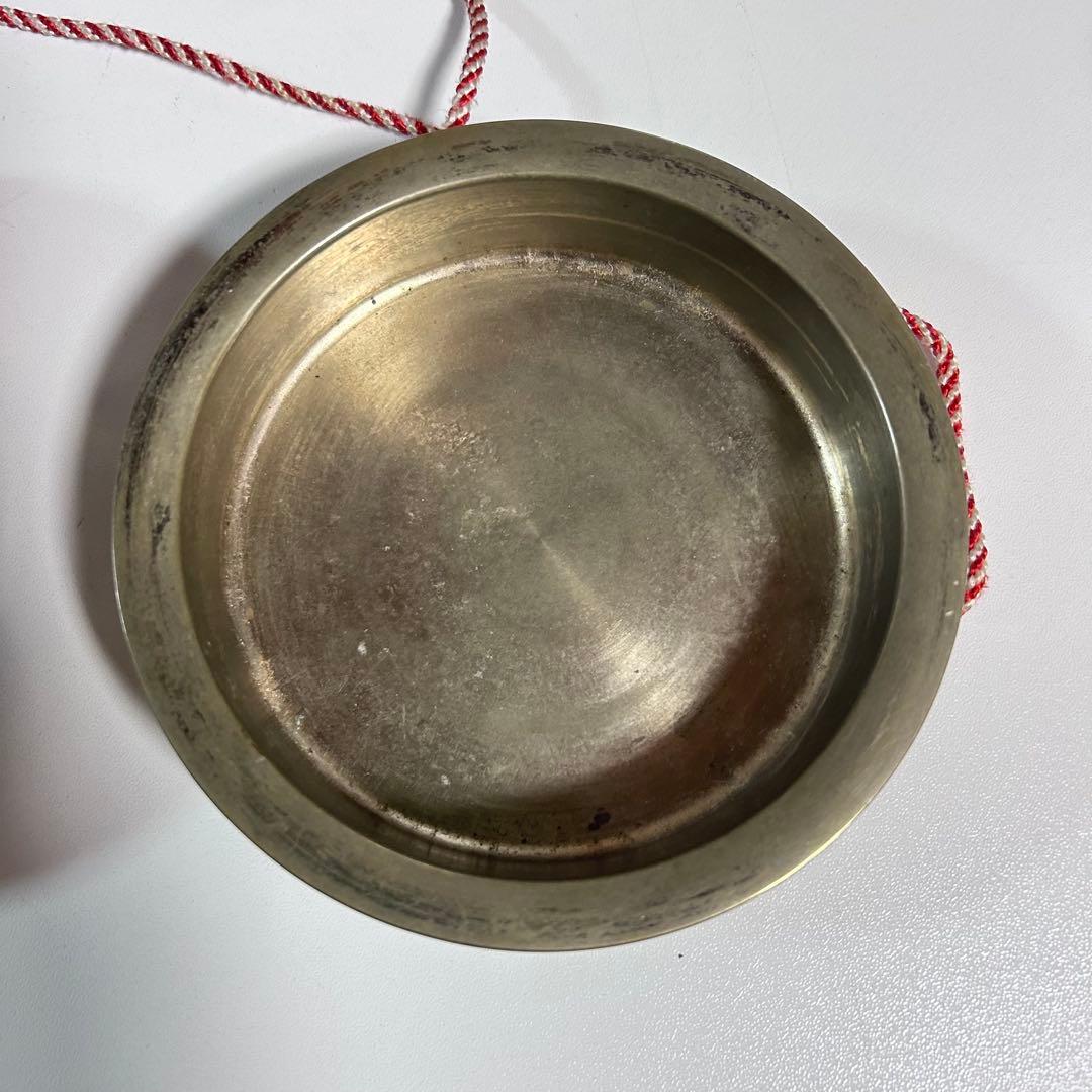 真鍮製 チャンチキ　鉦 かね ペア 神輿 囃子用 和楽器 直径12.2cm