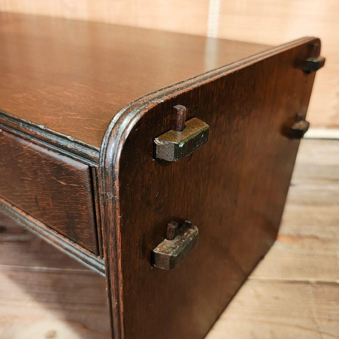 楔文机　小引き出し　座卓　昭和レトロ　古家具