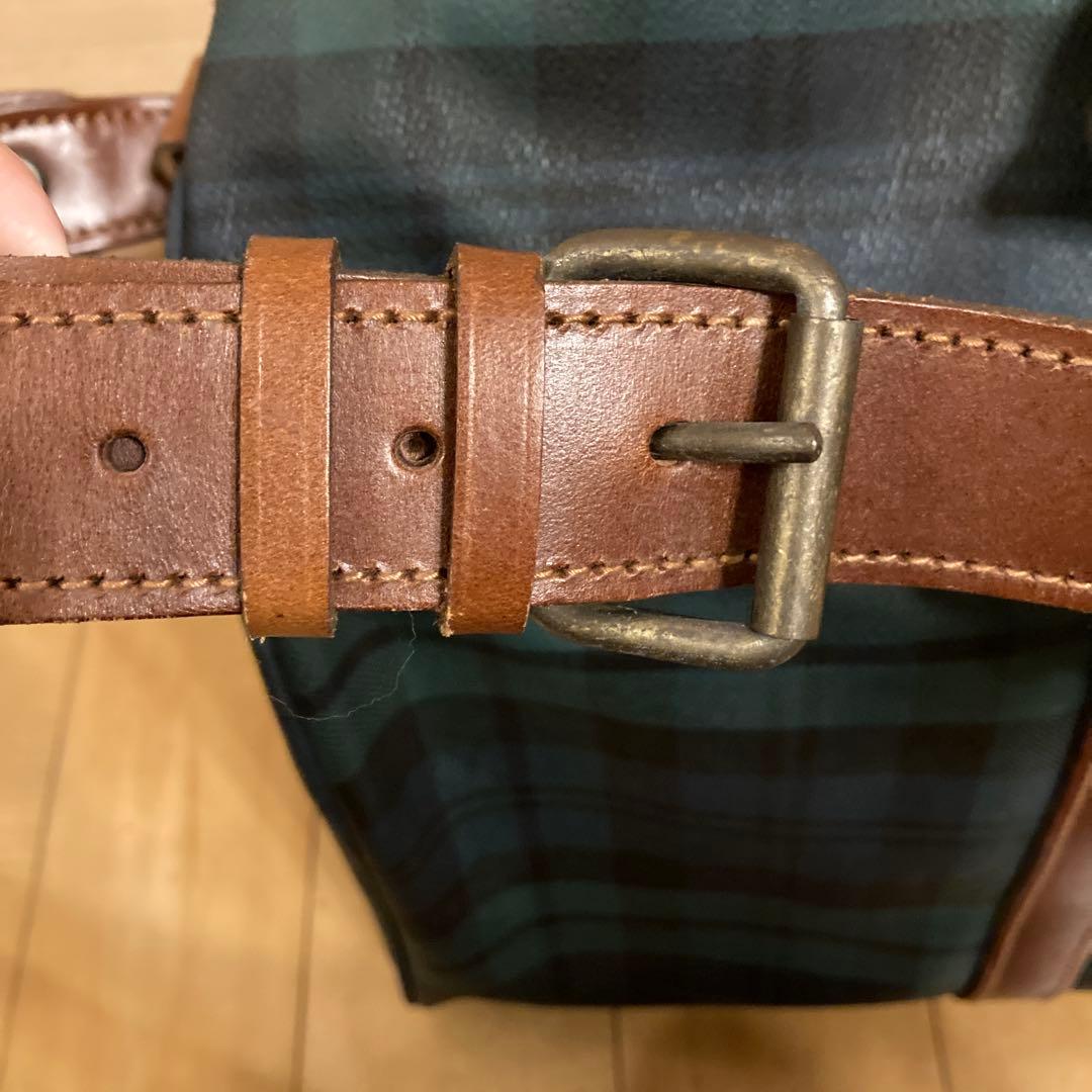 チェック柄ボストンバッグ