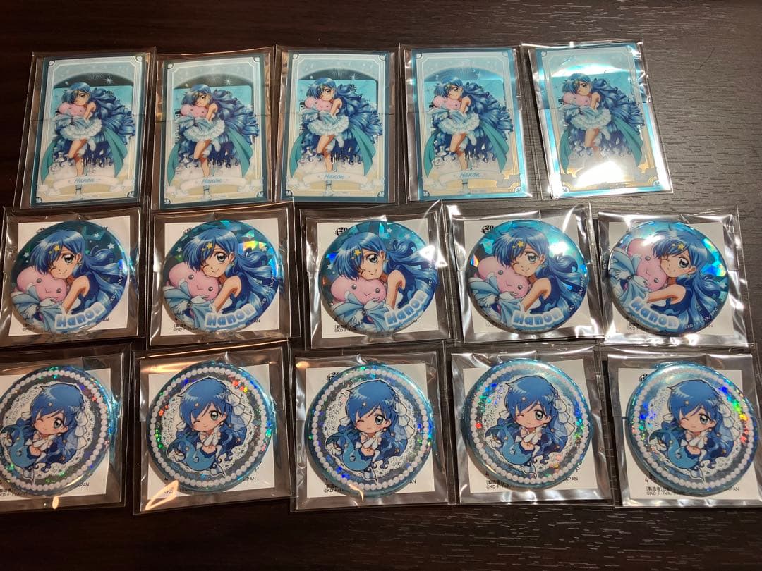 ぴちぴちピッチ　ホログラム缶バッジ　カード　八景島　宝生波音　15点