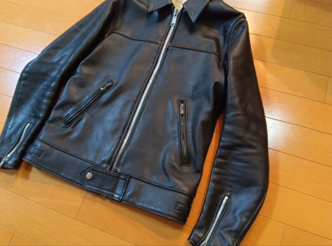 666シングルライダース34ブラック黒ステアハイド英国製