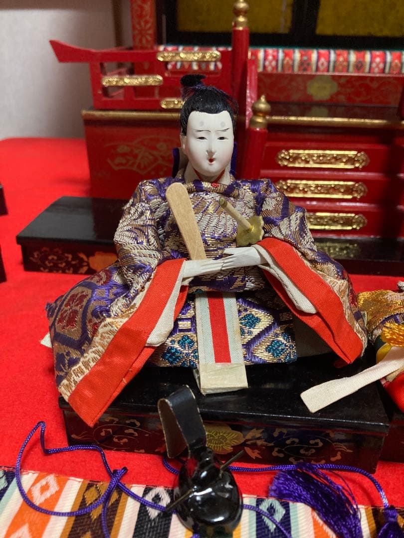 まこちゃん‼️希少❶【木製雛御殿】②【芥子雛】親王・内親王・十三人小ぶり