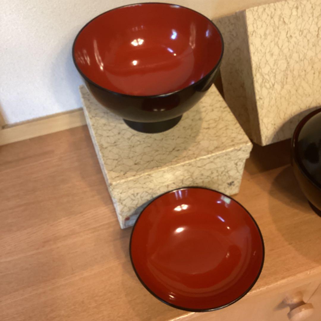 蓋付き椀　五三桐　家紋入り　沈金　輪島塗り　吸物椀　金彩入り　漆器　懐石料理