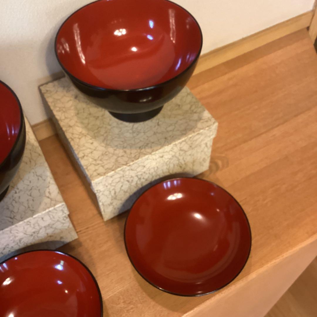 蓋付き椀　五三桐　家紋入り　沈金　輪島塗り　吸物椀　金彩入り　漆器　懐石料理