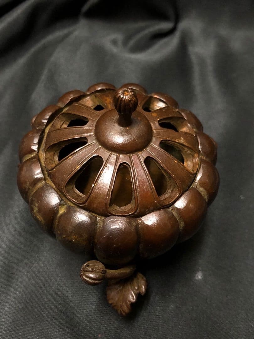 銅製 香炉 奉納仏礼仏焼線香盤 塔香り炉 禅意茶道 南瓜香炉 置物